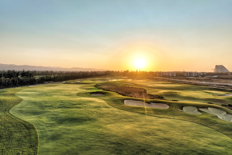Limassol Greens golf course at sunset