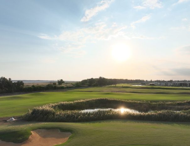 Limassol Greens reed-lined pond and fairways